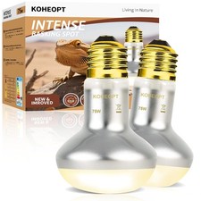 Reptile Heat Lamp 75W, 2 Pack Heat Emitter UVA Heat Lamp Bulb,Intense Baskin...
