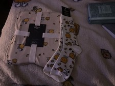 New American Eagle AE x Peanut Snoopy Plush Pajama PJ Set Size M  Socks