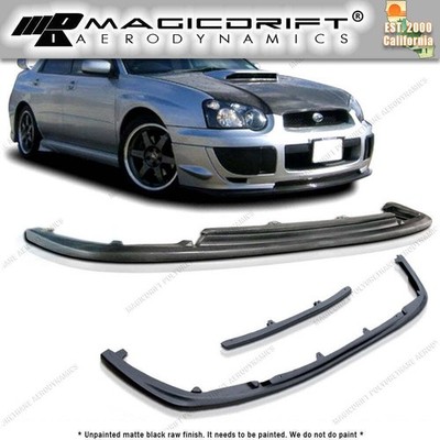 For 04-05 Subaru Impreza WRX STI V-Limited 2PC Style Front Bumper Spoiler Lip PU