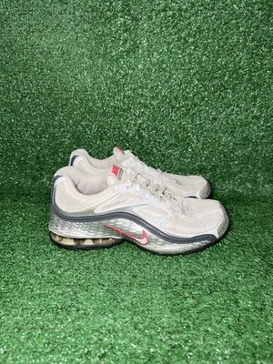 Nike Reax Run 5 Womens Size 7.5 White Silver Pink Running Walking Shoes Sneakers