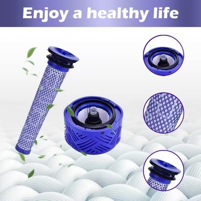 Suitable for V6 Absolute Vacuum Filter Replacement Set Blue 2 Front and 2 Rear