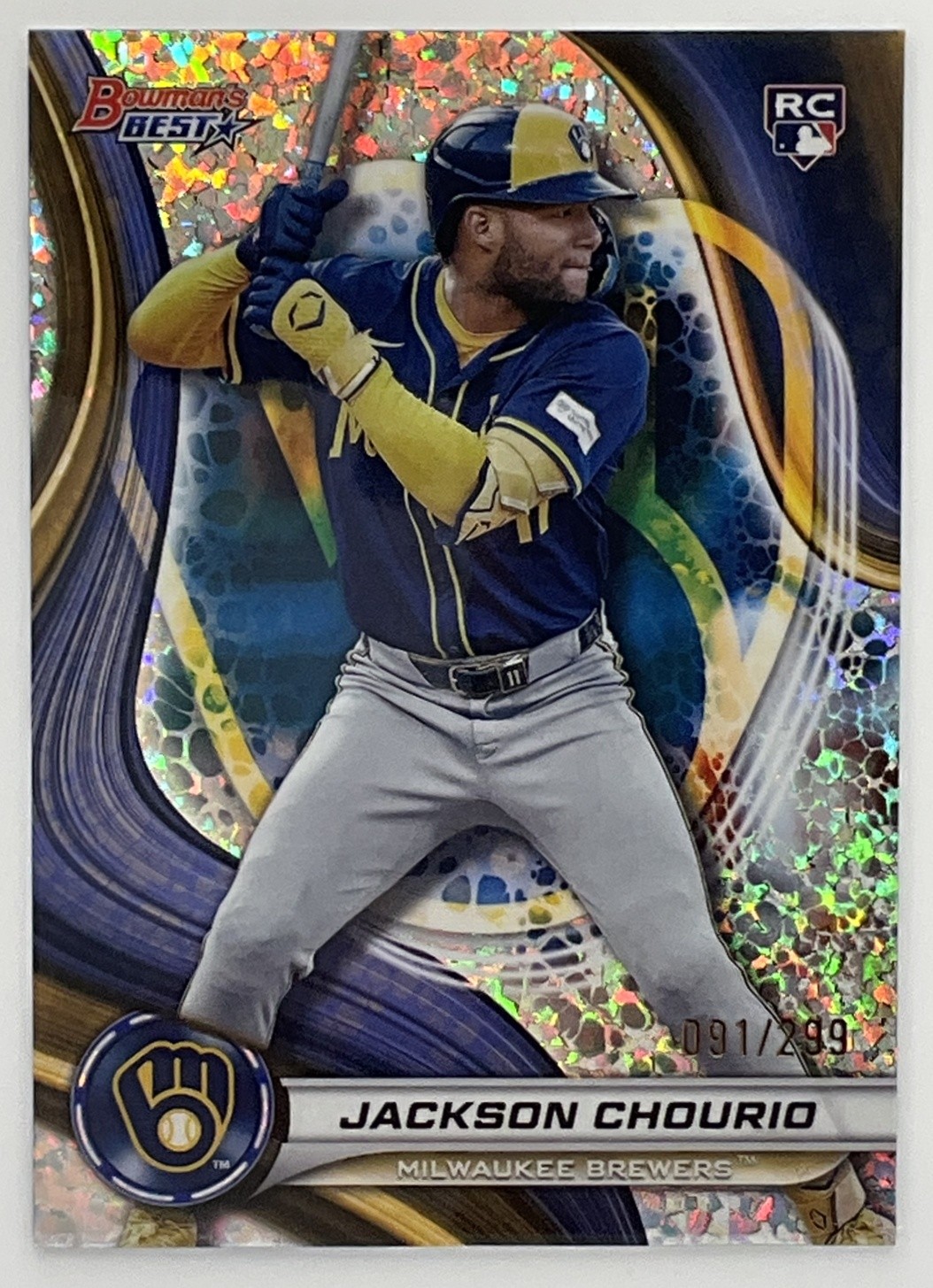 2024 Bowman's Best Jackson Chourio Mini Diamond /299 Brewers