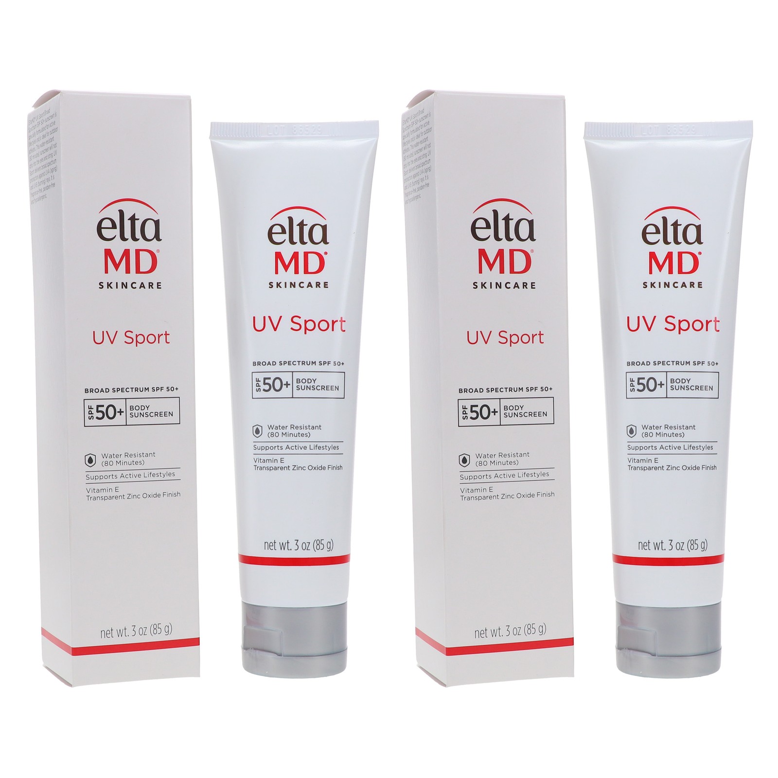 2 солнцезащитных крема EltaMD UV Sport SPF 50 по 2 унции каждый  в оригинальной упаковке