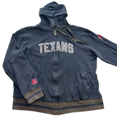 Vintage NFL Pro Line Houston Texans Men s Full Zip Jacket Hood Waffle Knit XXL