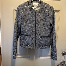 Banana Republic Jacket size 2 Black Tweed Blazer Lined made of Italian Fabric