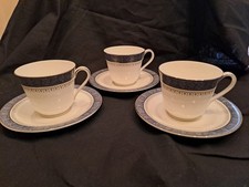 ROYAL DOULTON MODELLO SHERBROOKE, TRE TAZZE DA TÈ E PIATTINI, PRIMI DI FABBRICA