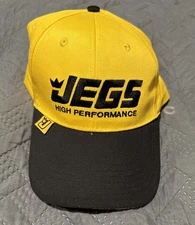 JEG'S HIGH PERFORMANCE Baseball Cap Yellow Adjustable Employee Work Wear Hat