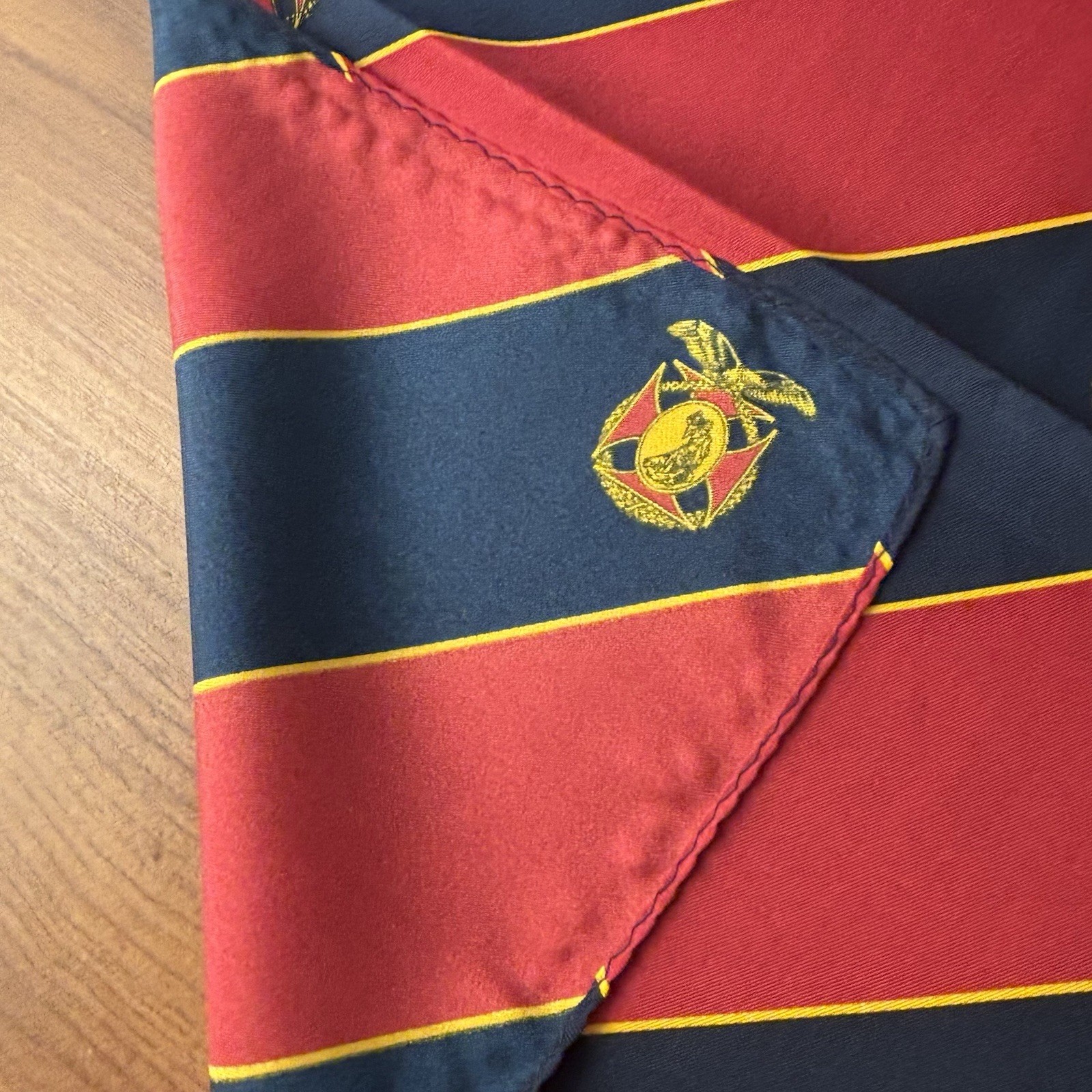 Red Navy Shield Emblem Scarf Rectangular Preppy D… - image 6