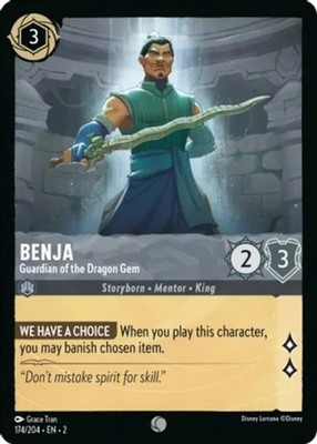 x4 Benja - Guardian of the Dragon Gem - 174/204 - Common Lorcana DLC02 Rise of t