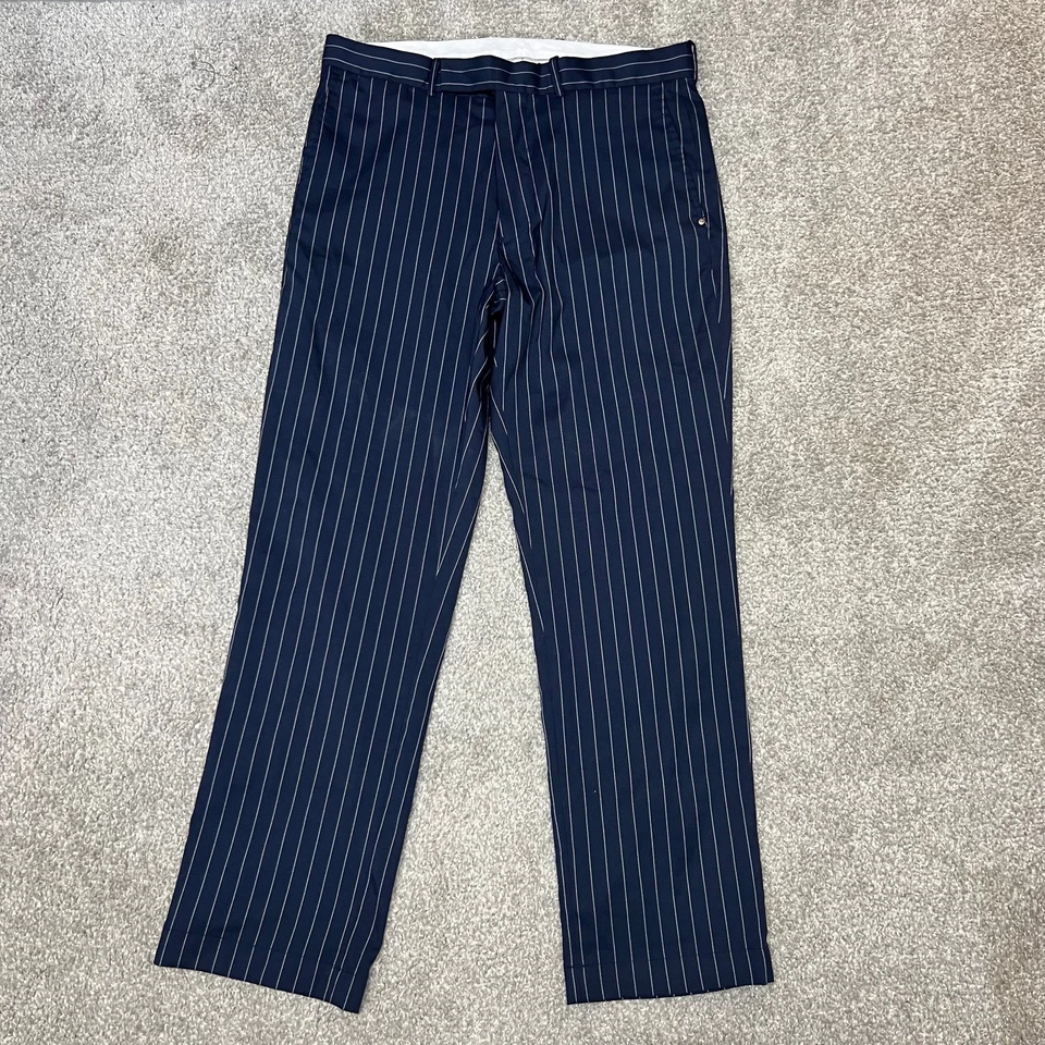 Ralph Lauren RLX EE. UU. Pantalones a Rayas Hombres 32x30 Equipo Juegos Olímpicos Poliéster Estilo Años 80 Foto 2 de 4
