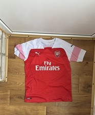ARSENAL LONDON 2018/2019 HOME FOOTBALL SHIRT PUMA SIZE L block core