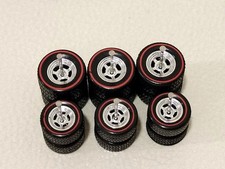 Custom Wheels Rubber Tyres Tires 3 Sets 12mm10mm Red Line 62 Chevy Truck