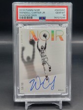 2018-19 Panini Noir Rookie Auto Wendell Carter Jr Shadow Signature RC /99 PSA 10