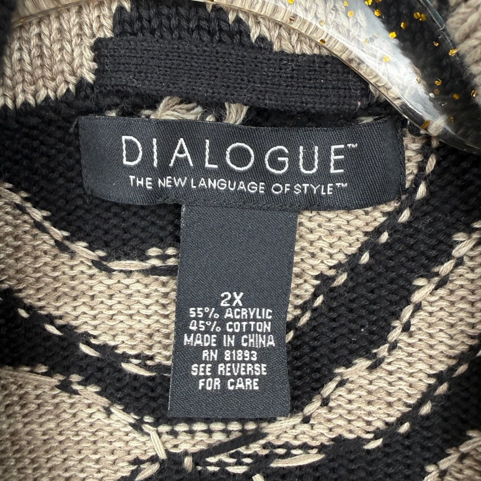 Cárdigan Suéter Blazer Dialogue Para Mujer Talla 2X Estampado Cebra Beige Negro Foto 2 de 4