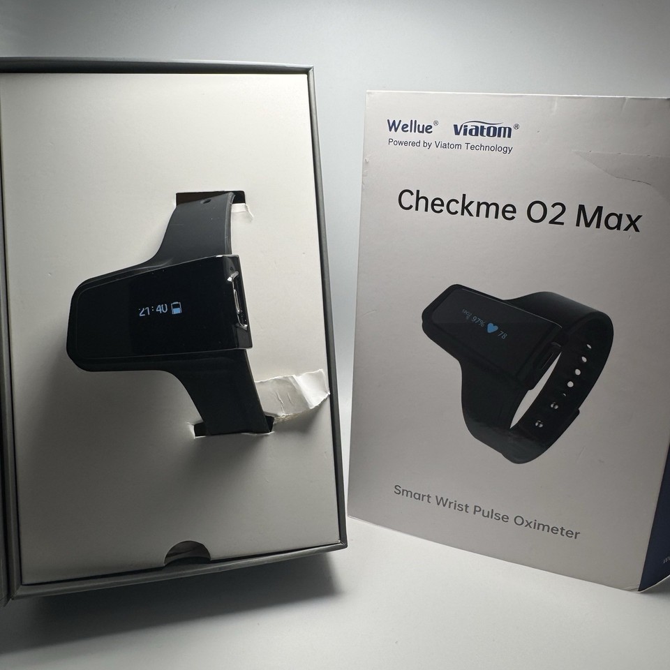 Wellue Checkme O2 Max Pulse Oximeter O2 Sensor Ring Tracking SpO2 Heart ...