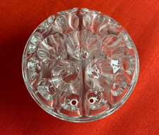 Vintage Large Glass Domed Flower Frog 19 Stem England