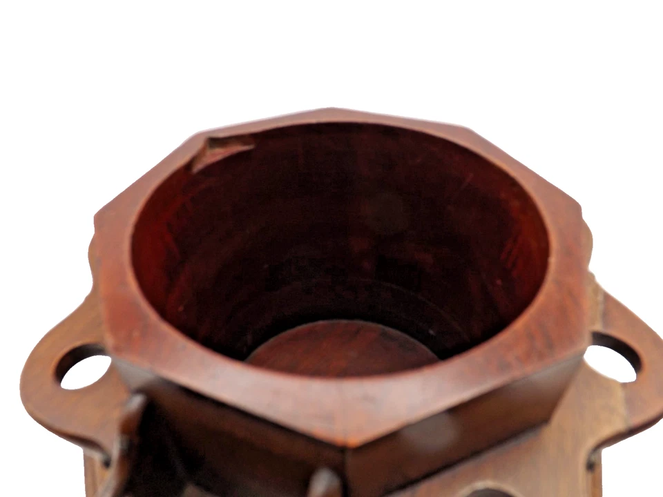 Caja de tabaco de caoba Royal Flying Corps soporte para pipa con insignias RFC Foto 4 de 4