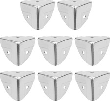8PCS Corner Protectors Iron Edge Guard Silver Corner Brackets Furniture Decorati