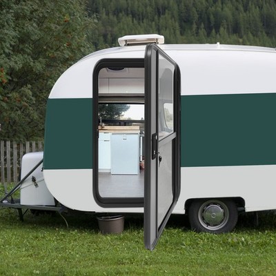 23'' ??44'' Entry Door RV Camper Teardrop Right Passenger Side Trailer Door Black