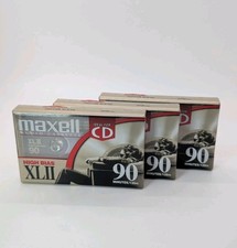 Lot Of 3 MAXELL XL II 90 Sealed NEW Cassette Tapes High Bias Tapes Ideal For CD