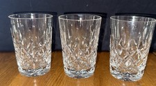 Three Webb Corbett Lead Crystal "YORK" 3 3/8inch Juice Glasses, Unmarked Vgc