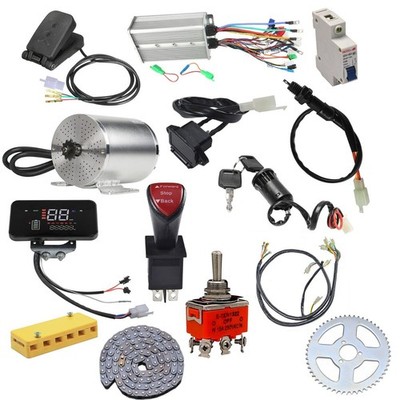 72V 3000W Brushless Electric Motor Kit Controller Pedal Go Kart E Bike Scooter
