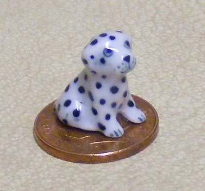 Puppenstube Dalmatiner Welpe Keramik Hund Maßstab 1:12 Ornament D tumdee