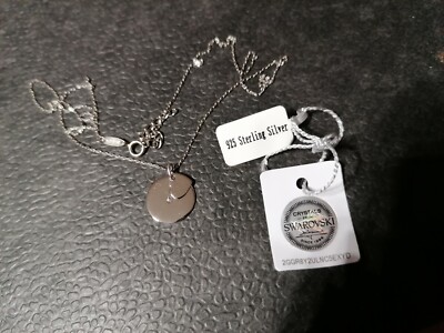 Sterling Silber Kette 925 Swarovski Halskette 41cm - 44,5cm