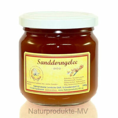(24,69 EUR/kg) 2 Gläser Sanddorn Gelee -extra- (2x240g)