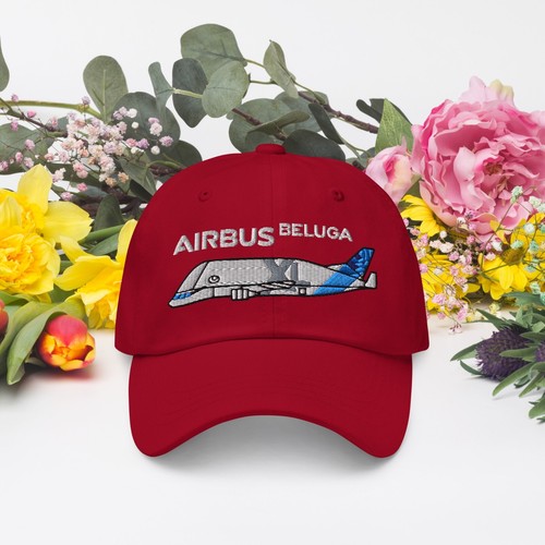 Airbus Beluga Super Transporter Airplane Embroidery Hat - Picture 6 of 17