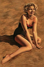 Marilyn Monroe PAINTING Artwork Signed Stretched Canvas Print