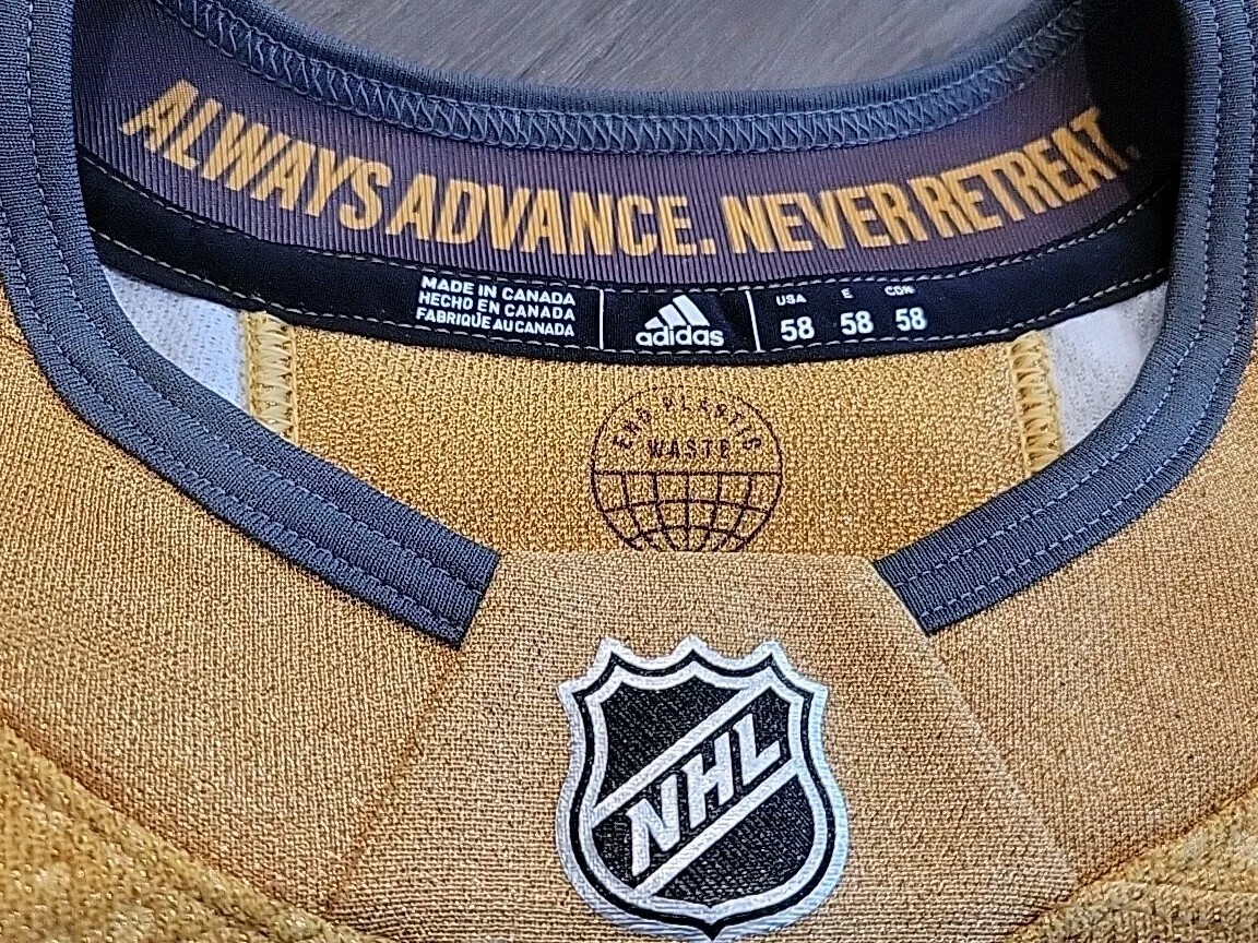 ステイゴールド ゼッケン Team Issued Adidas MiC Vegas Golden Knights 2023 Stanley Cup Mark