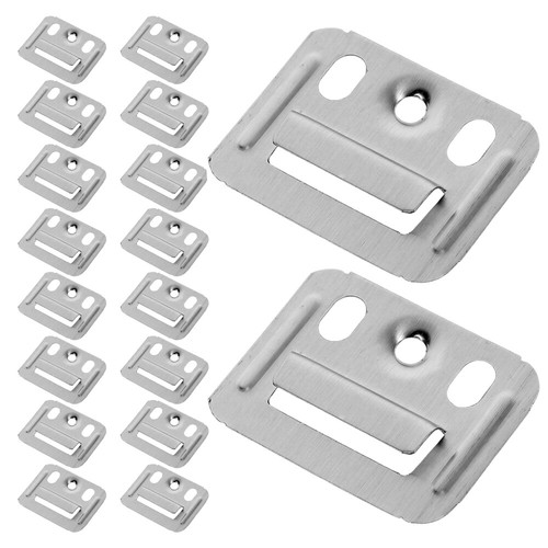 Abrazadera de hebilla de panel de pared accesorios placa de carga rápida de acero inoxidable 200 piezas - Imagen 10 de 12