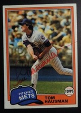 Tom Hausman New York Mets 1981  Autographed Card