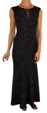 Eliza J Glitter Knit Gown Black Size 2