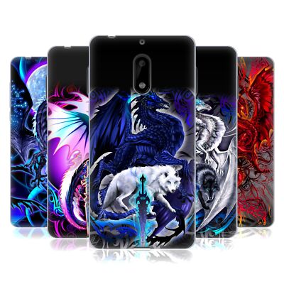 WEICHE GEL-HÜLLE ORIGINAL RUTH THOMPSON DRACHEN MIT SCHWERTERN FÜR NOKIA HANDYS 1