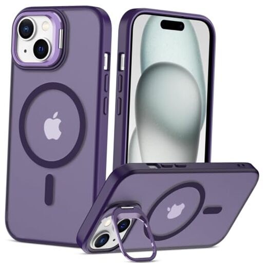 for iPhone 15 Case Compatible with MagSafe,Military Grade Deep Purple-image