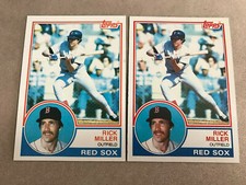 1983 Topps Baseball Card #188 Rck Miller Boston Red Sox NM/Mt! Free Shipping!