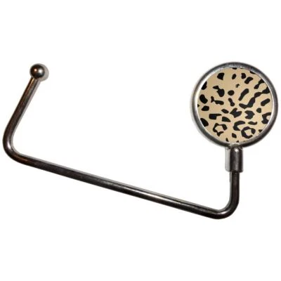 BADGEBEAST Leopard Print Handbag Table Hook Hanger (65mm x 107mm)