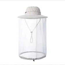 Mosquito Net Hat UPF50+ Sun Protection Insect Hats Beekeeping Fishing Hiking Hat