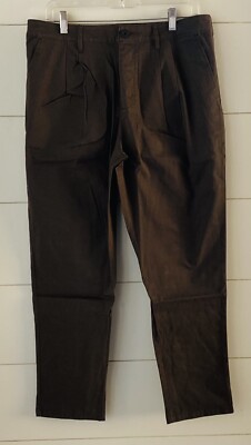 cigarette chinos New ASOS Design cigarette Fit ankle grazer chino trousers in brown 36X 32