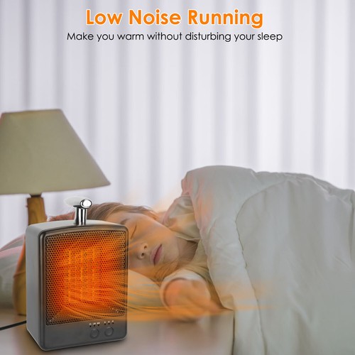 Portable Electric Ceramic Space Heater Fan Adjustable Thermostat 1000W for Room - Picture 6 of 13