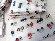 Bed Bath & Beyond Transportation Vehicles Car Trucks 2 Twin Sheets 2 Pillowcases