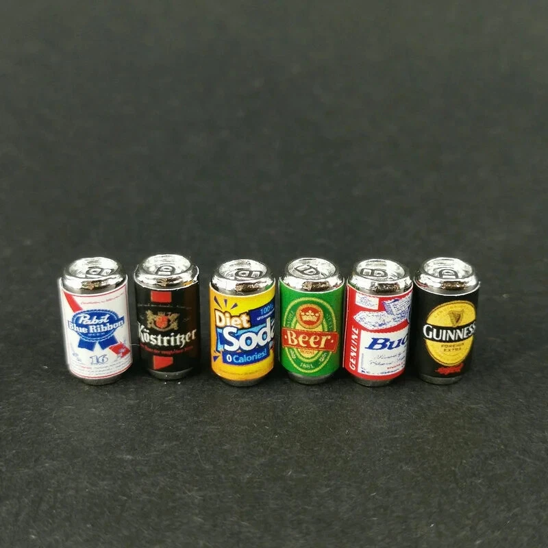 6pcs RC 1/8 1/10 1/12 Scale Miniature Beer Can Rock Car Crawler Accessories DIY - Image 4 of 4