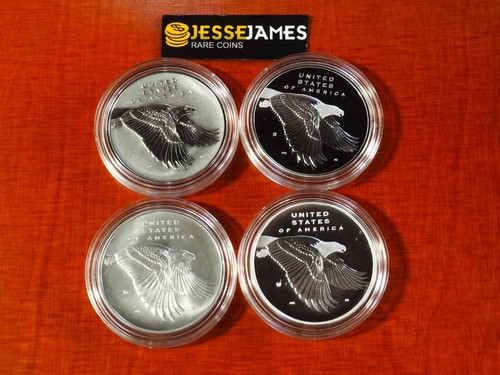 2017 American Liberty 225 Jahre Jubiläum Silber 4 Münzen Medaille Set in OGP P W S D - Bild 3 von 5
