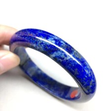 Inner Diameter 59.6mm Natural Lapis Lazuli Gemstone Crystal Bangle Bracelet AAA