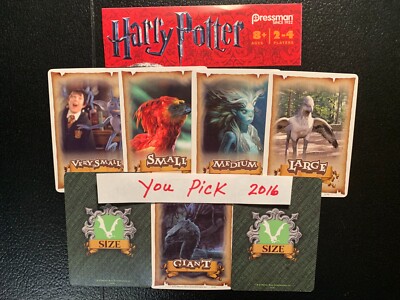 Harry Potter MAGICAL BEASTS Size Cards YOU PICK GAME REPLACEMENT CARDS 2016