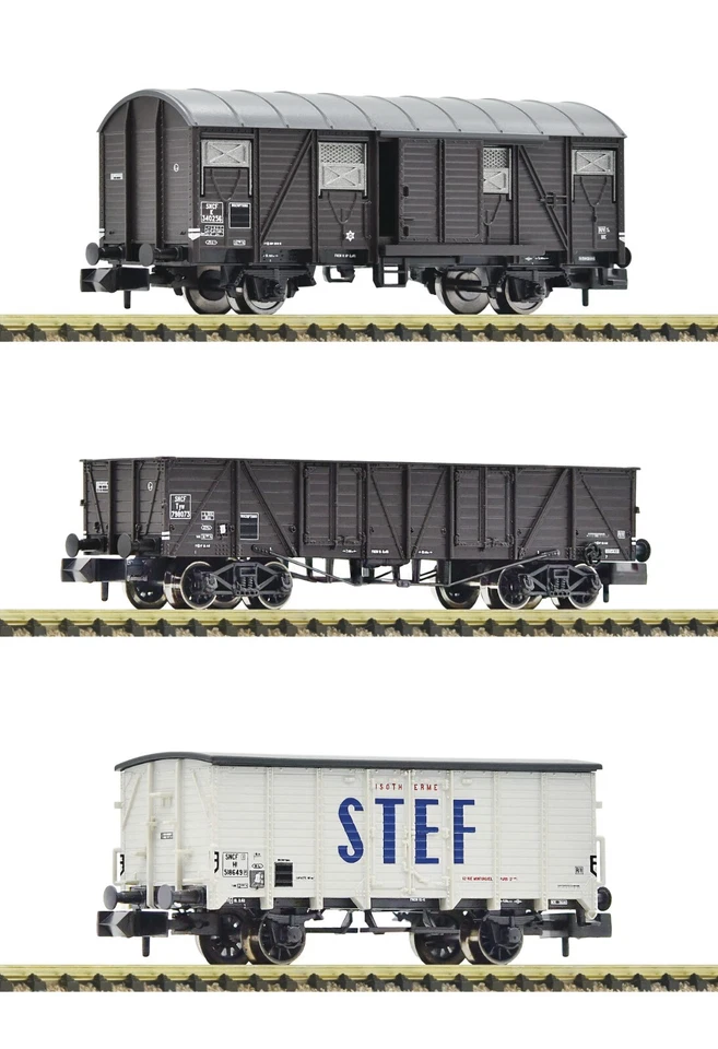 Fleischmann 880904 Coffret 3 wagons marchandises SNCF ép. III - N 1/160