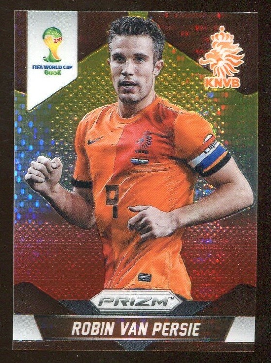 ROBIN VAN PERSIE 2014 Panini Prizm 1st World Cup #35 Yellow Red PULSAR