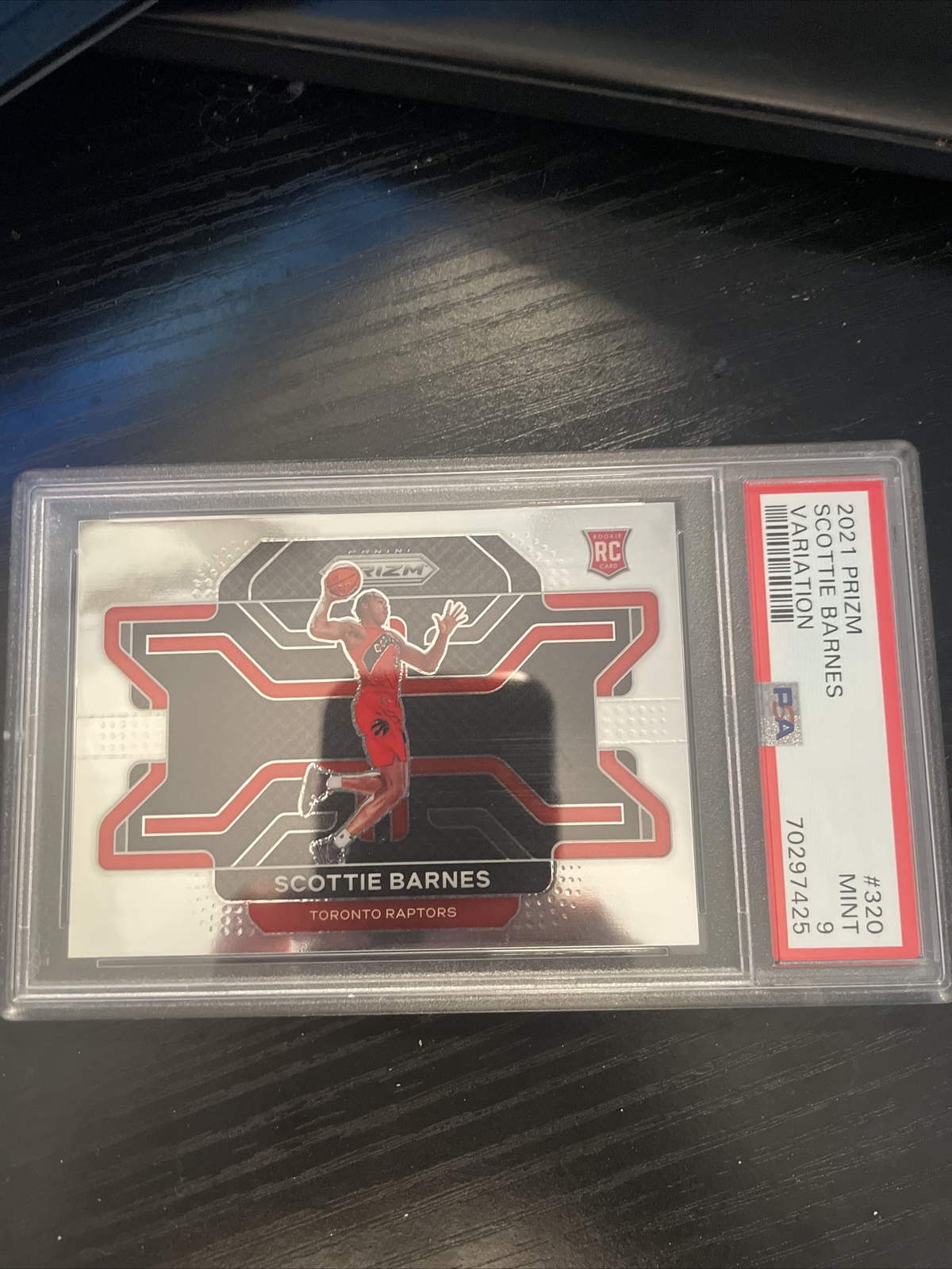 Scottie Barnes 2021-22 Prizm #320 Rookie Variation Toronto Raptors SP RC PSA 9